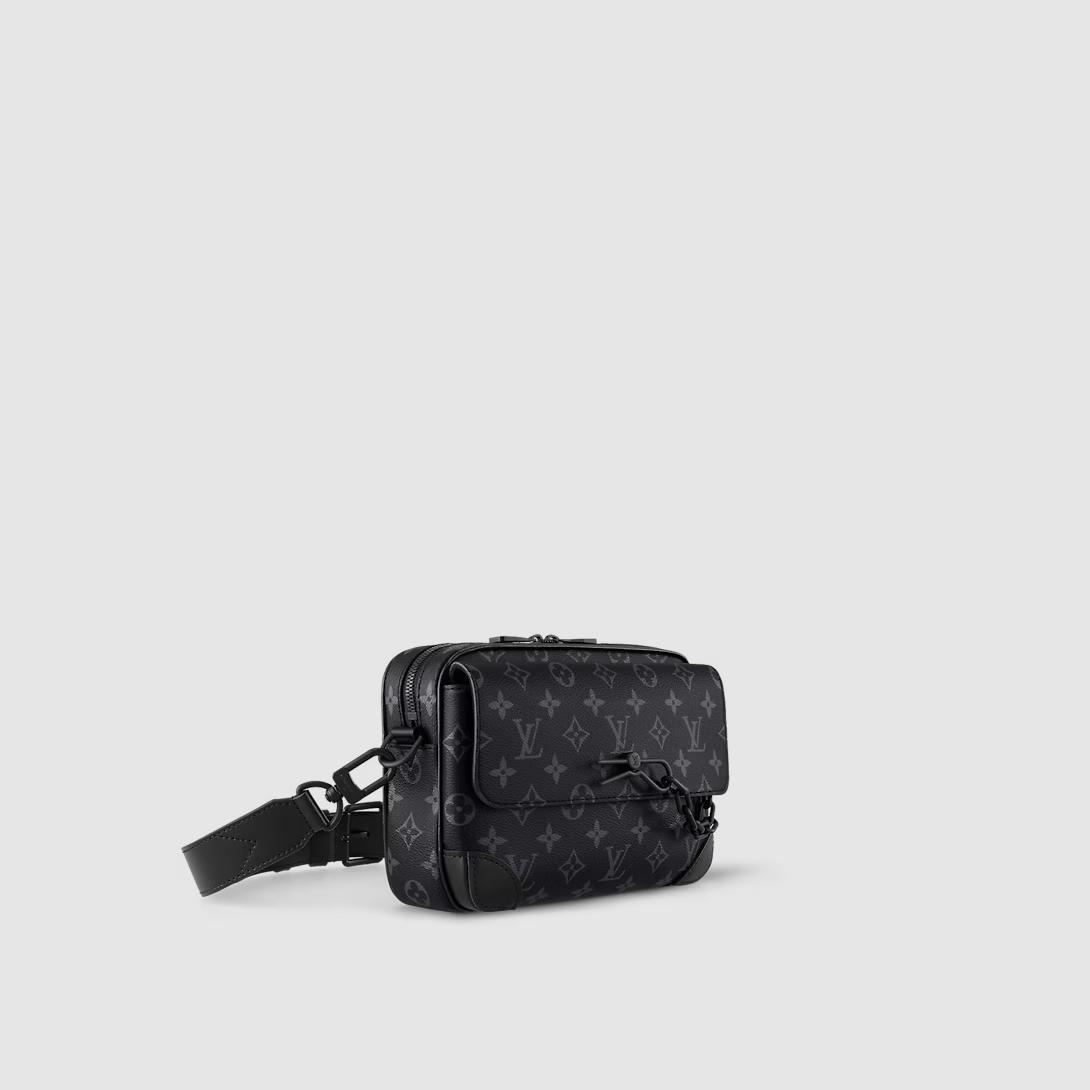 Túi Louis Vuitton Steamer Messenger Monogram Eclipse Nam Đen